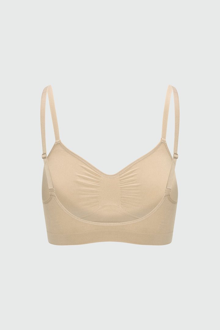 Nova Sculpt Seamless Strong Compression Bralette - Sand