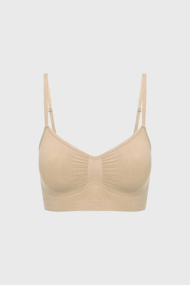 Nova Sculpt Seamless Strong Compression Bralette - Sand