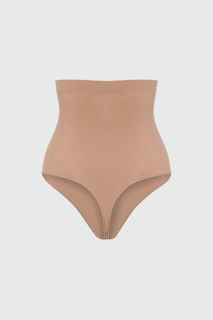 Nova Sculpt Seamless Strong Compression High Waisted Thong - Nude