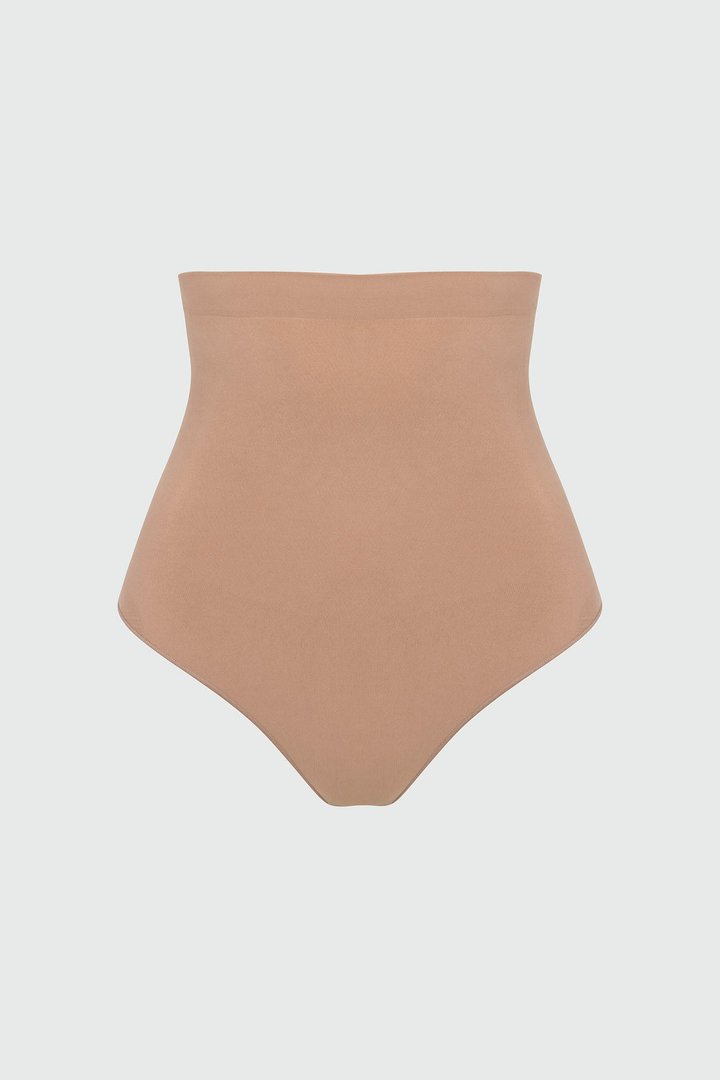 Nova Sculpt Seamless Strong Compression High Waisted Thong - Nude
