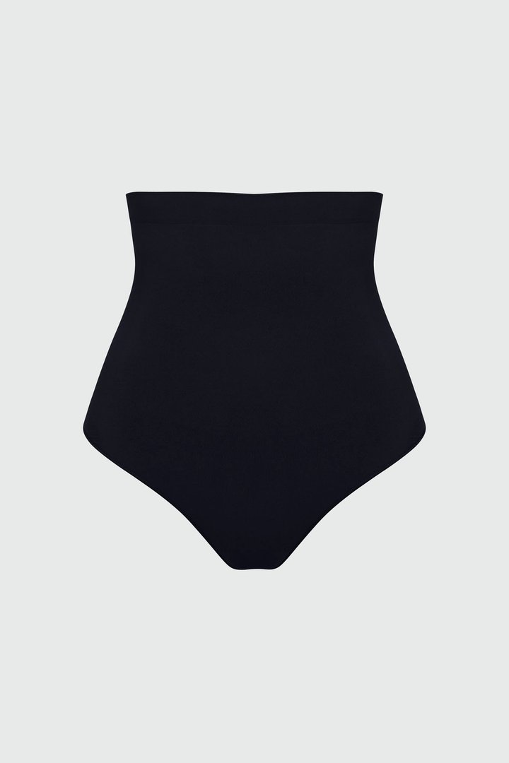 Nova Sculpt Seamless Strong Compression High Waisted Thong - Black