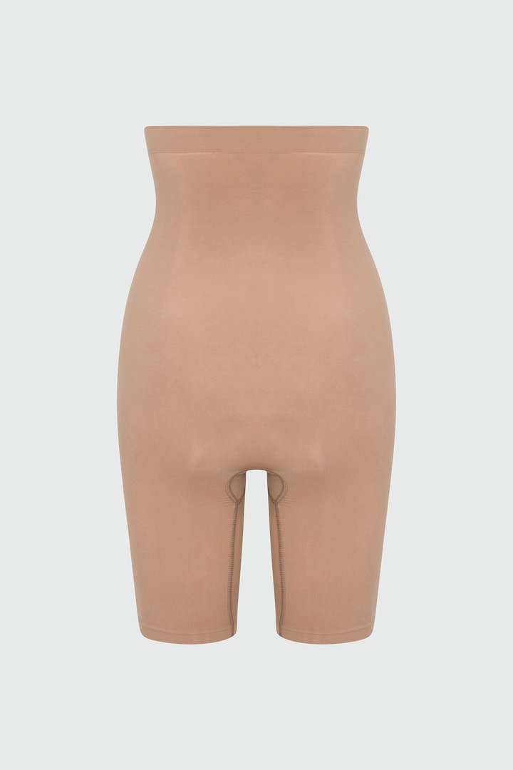 Nova Sculpt Seamless Strong Compression High Waisted Thigh Shaper - Nude