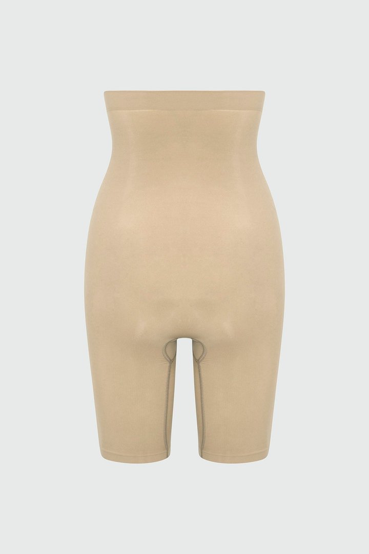 Nova Sculpt Seamless Strong Compression High Waisted Thigh Shaper - Sand