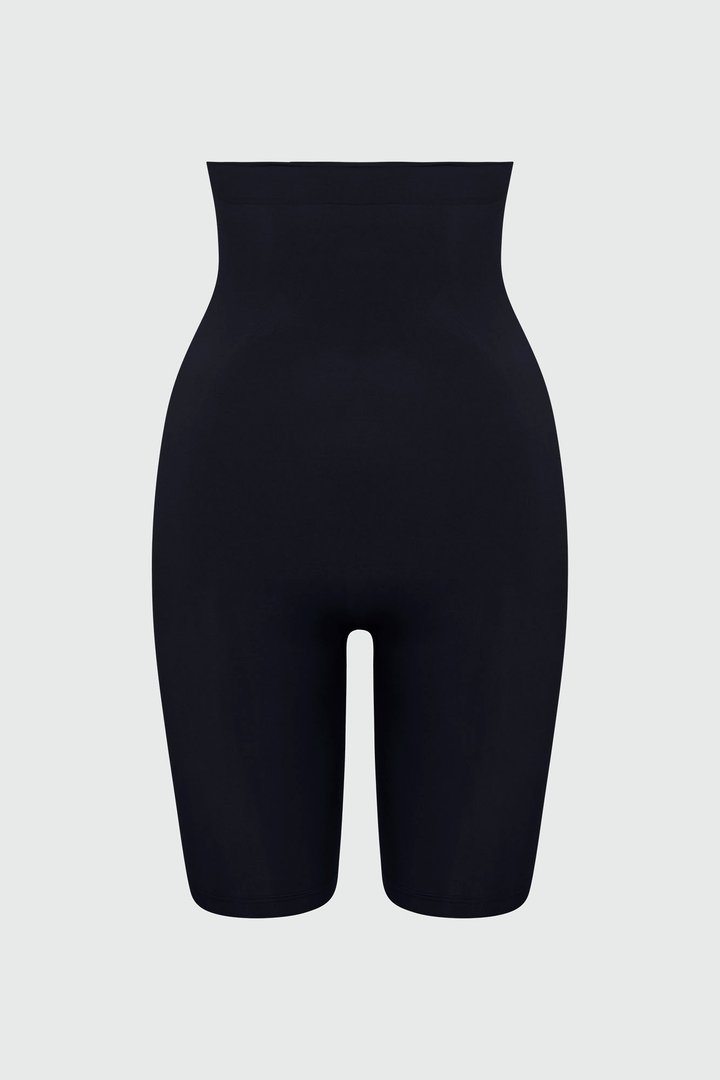 Nova Sculpt Seamless Strong Compression High Waisted Thigh Shaper - Black