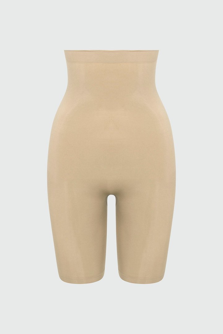 Nova Sculpt Seamless Strong Compression High Waisted Thigh Shaper - Sand