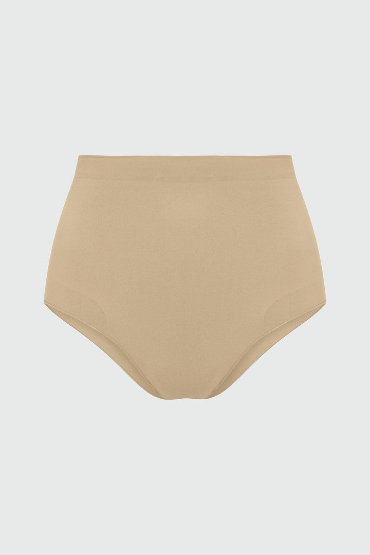 Nova Sculpt Seamless Strong Compression Mid Waist Brief - Sand