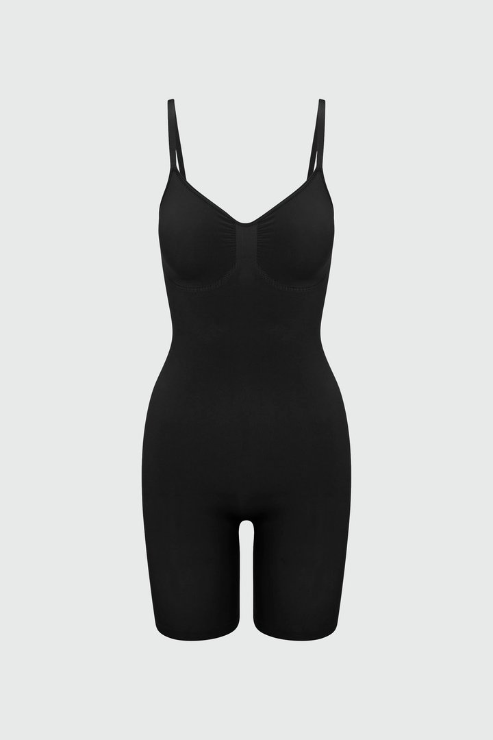 Nova Sculpt Seamless Strong Compression Thigh Shaping Bodysuit - Black