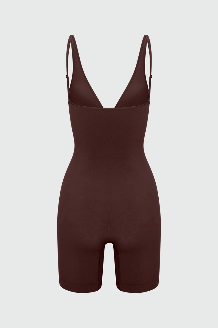 Nova Sculpt Seamless Strong Compression Zip Front Thigh Shaping Bodysuit - Coco