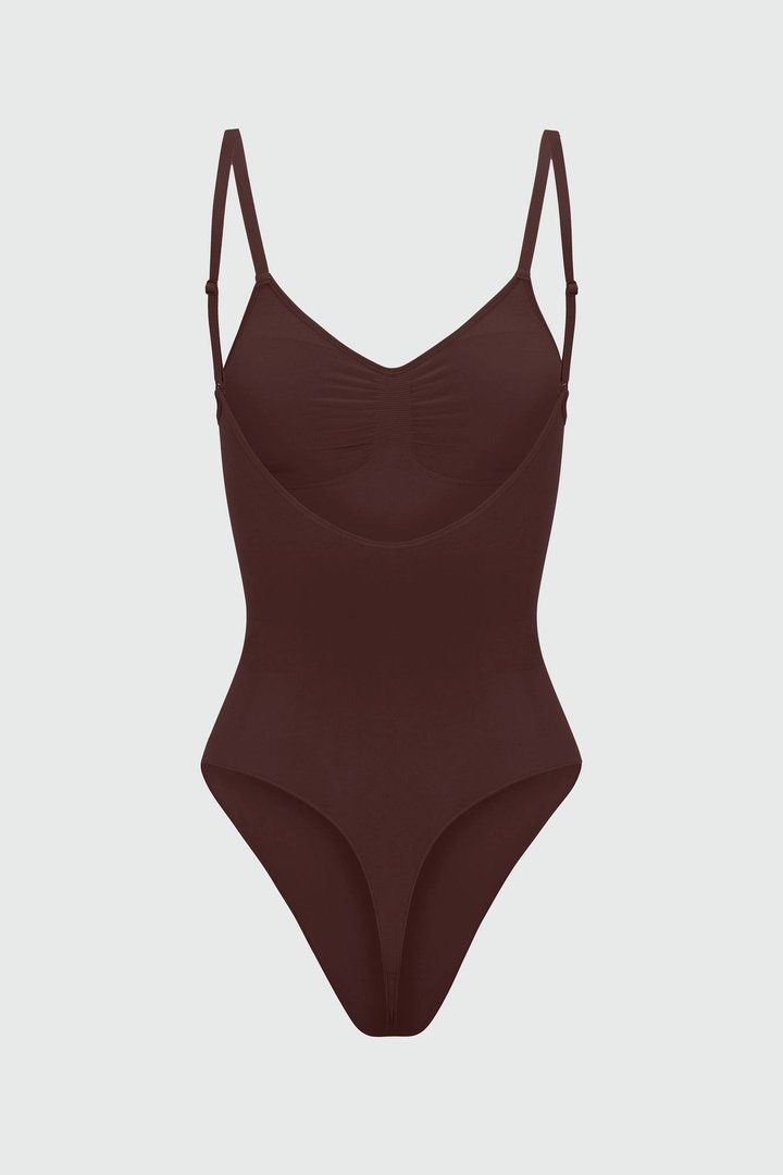 Nova Sculpt Seamless Strong Compression Low Back Thong Bodysuit - Coco