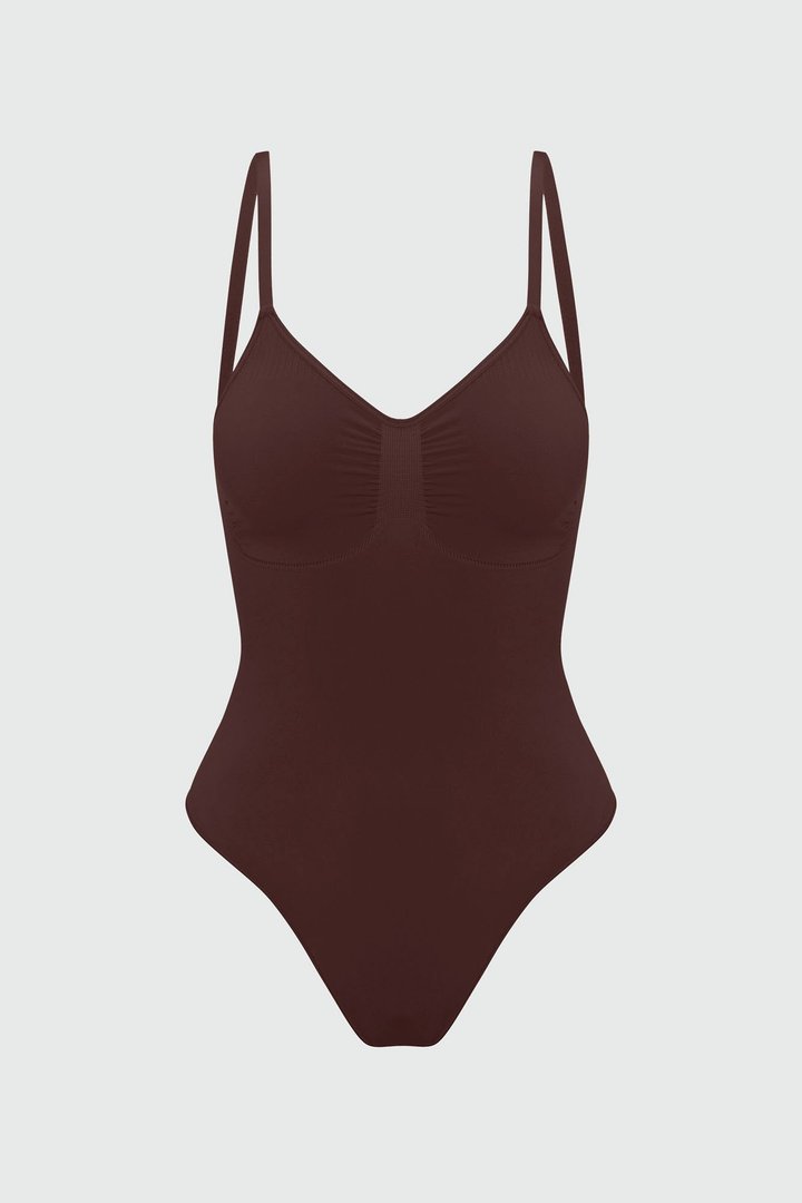Nova Sculpt Seamless Strong Compression Low Back Thong Bodysuit - Coco