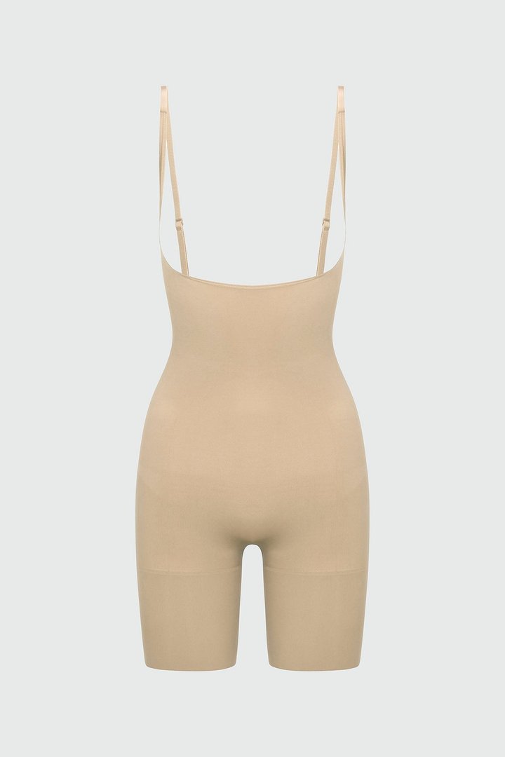 Nova Sculpt Seamless Strong Compression Butt Lifting Bodysuit - Sand