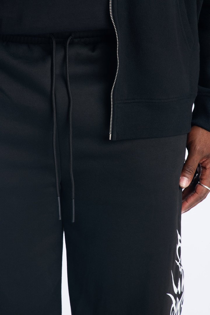 Rhinestone Tribe Sweatpants - Black