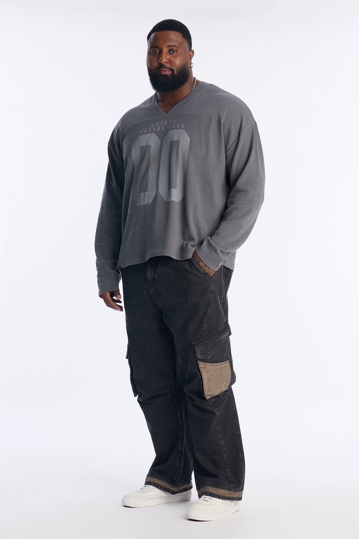 Social Club Relaxed Jersey Tee - Black