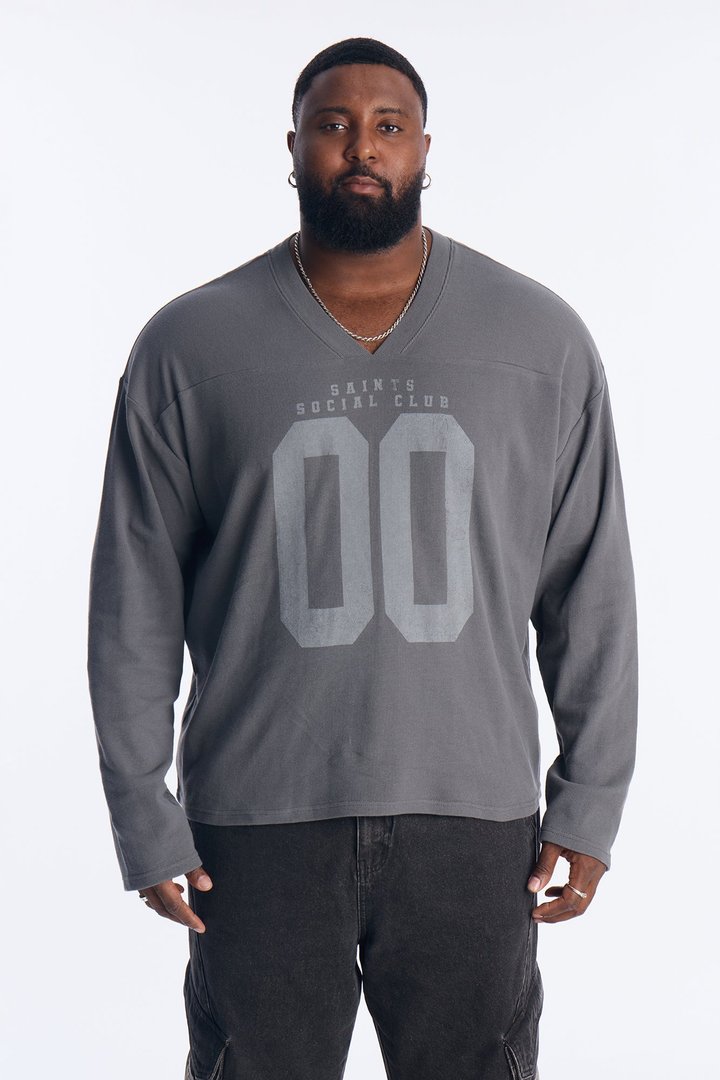 Social Club Relaxed Jersey Tee - Black