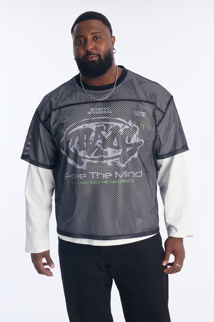 Free The Mind Layered Tee - Black