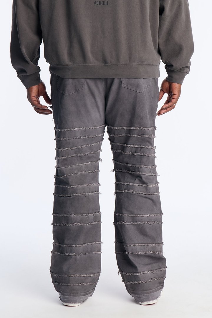 Stacked Slim Flared Tectonic Pant - Grey