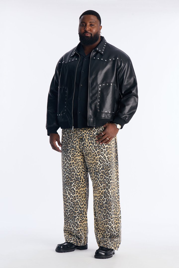 Baggy Wild Thang Leopard Pant - Brown/combo