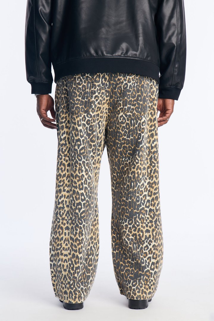 Baggy Wild Thang Leopard Pant - Brown/combo