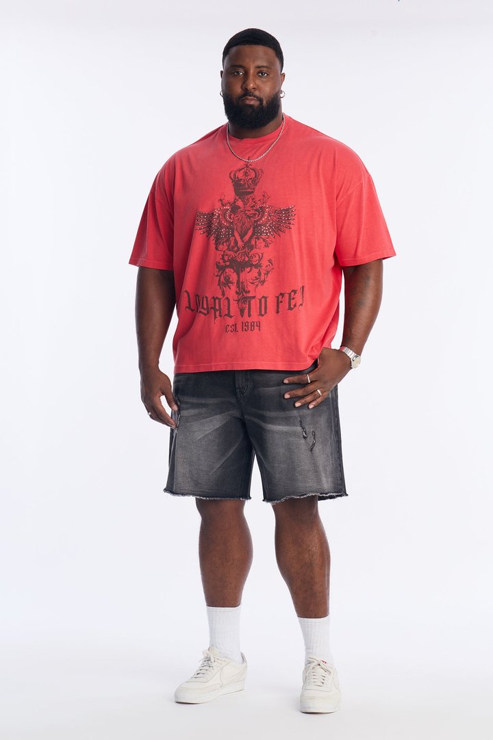 Lounge Relaxed Denim Shorts - Black Wash