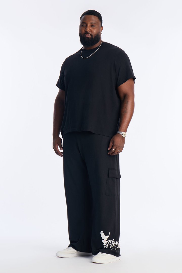 Blessed Cargo Sweatpants - Black