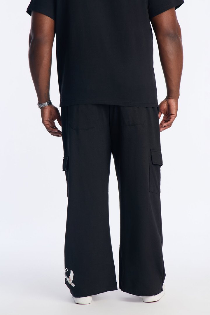Blessed Cargo Sweatpants - Black