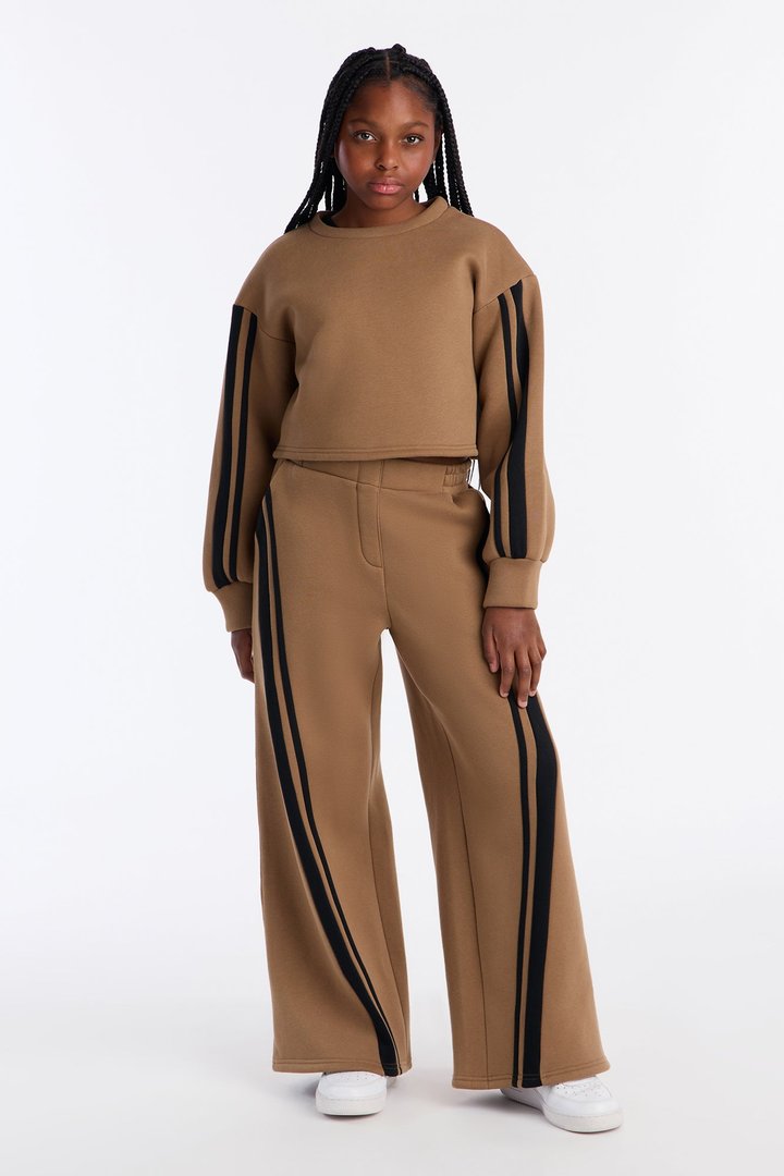Mini Willow Fleece Pant Set - Brown