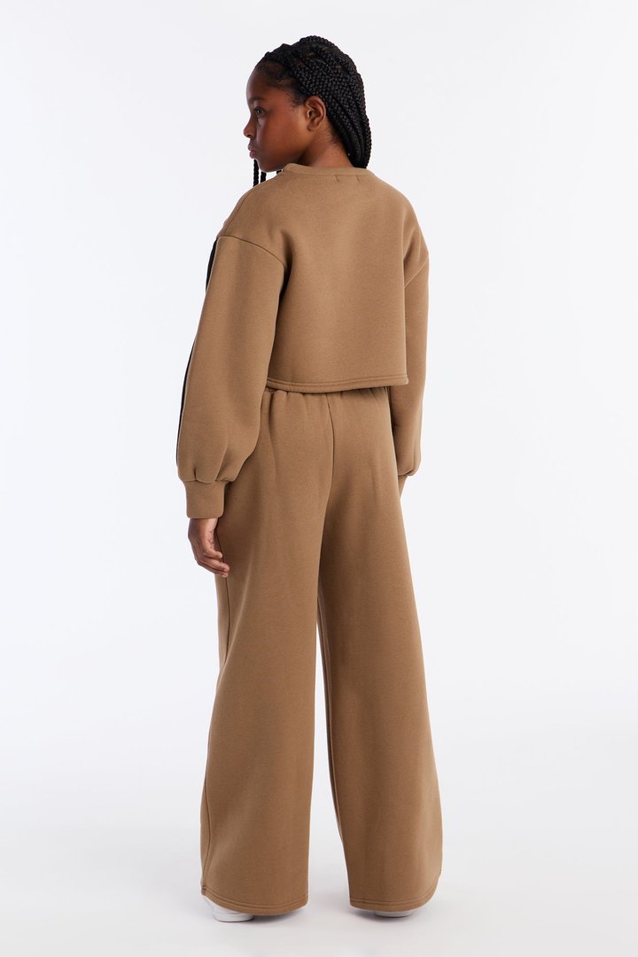 Mini Willow Fleece Pant Set - Brown