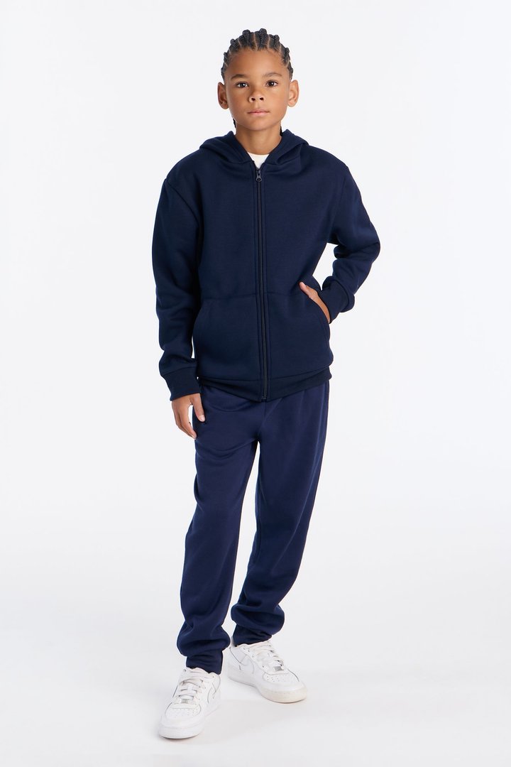 Mini Confidence Is Key Fleece Zip Hoodie - Navy