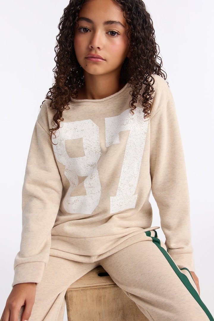 Mini Eighty Seven Fleece Pant Set - Oatmeal