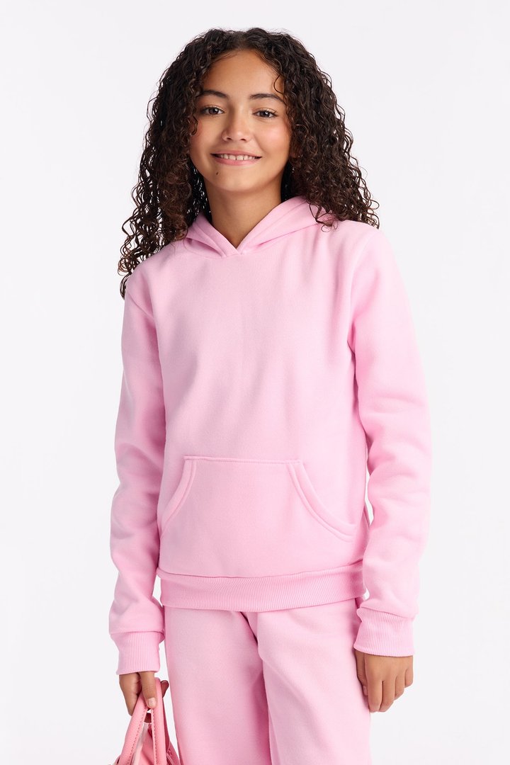 Mini Figure It Out Fleece Pant Set - Pink