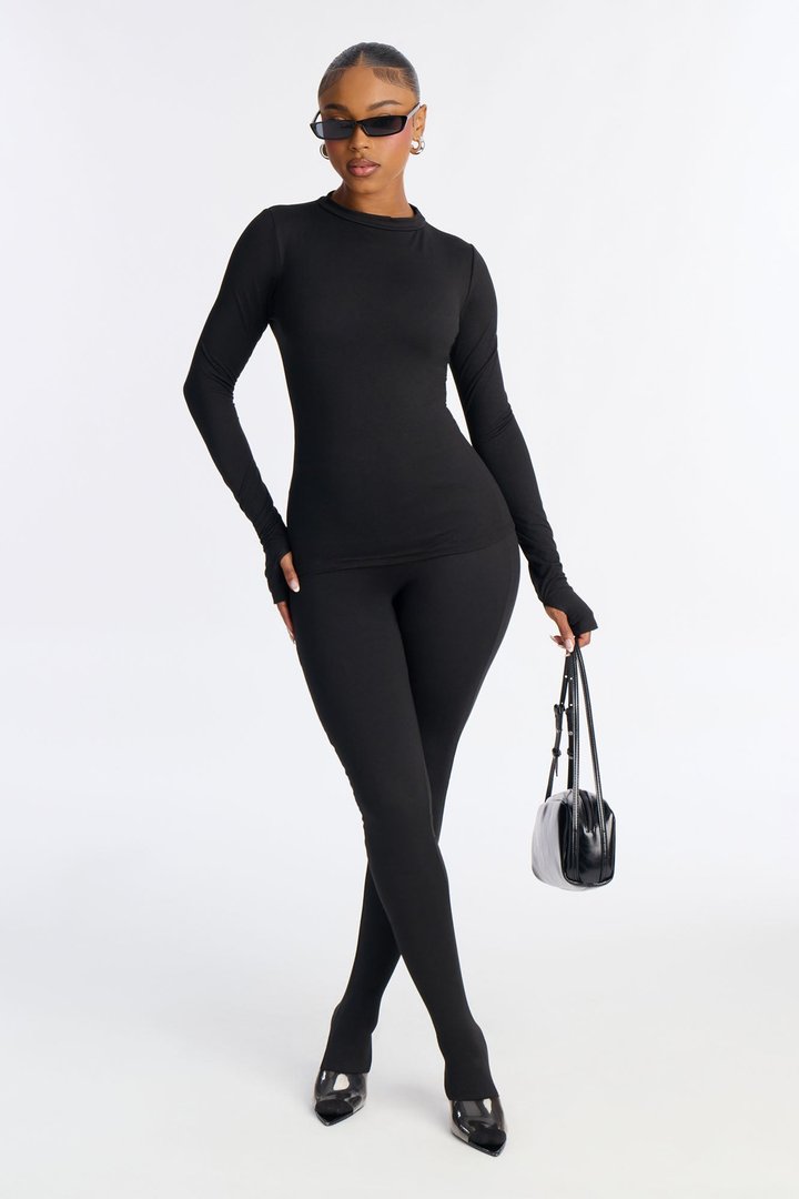 Kacey Footed Legging Set - Black