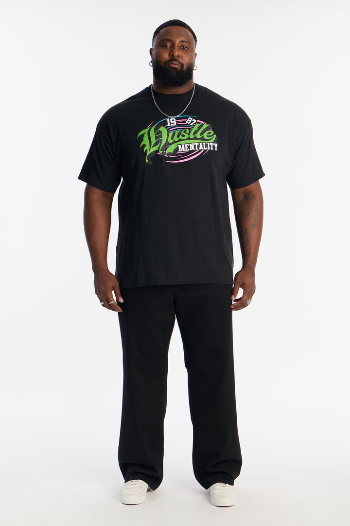 Hustle Mindset Short Sleeve Tee - Black