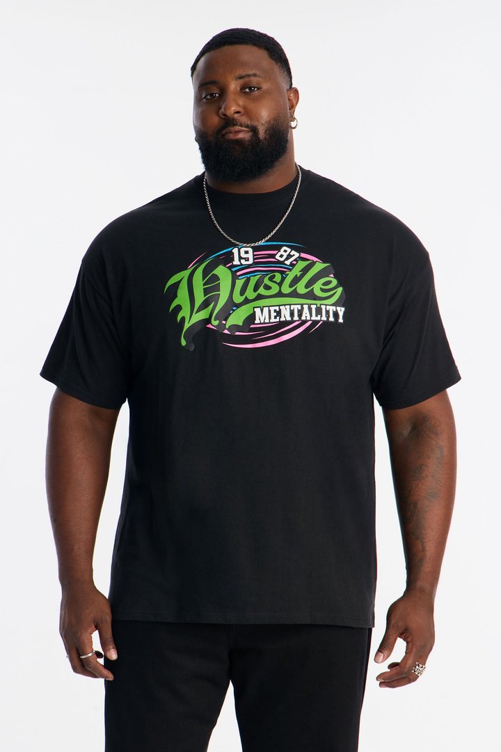 Hustle Mindset Short Sleeve Tee - Black