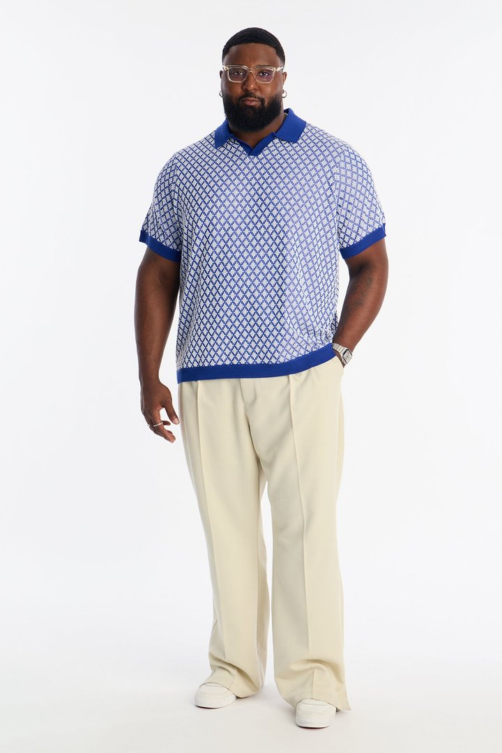 Mod Echo Johnny Collar Polo - Navy/combo