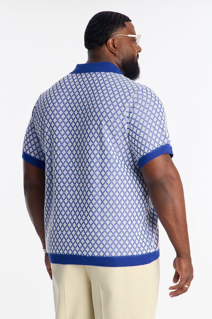 Mod Echo Johnny Collar Polo - Navy/combo