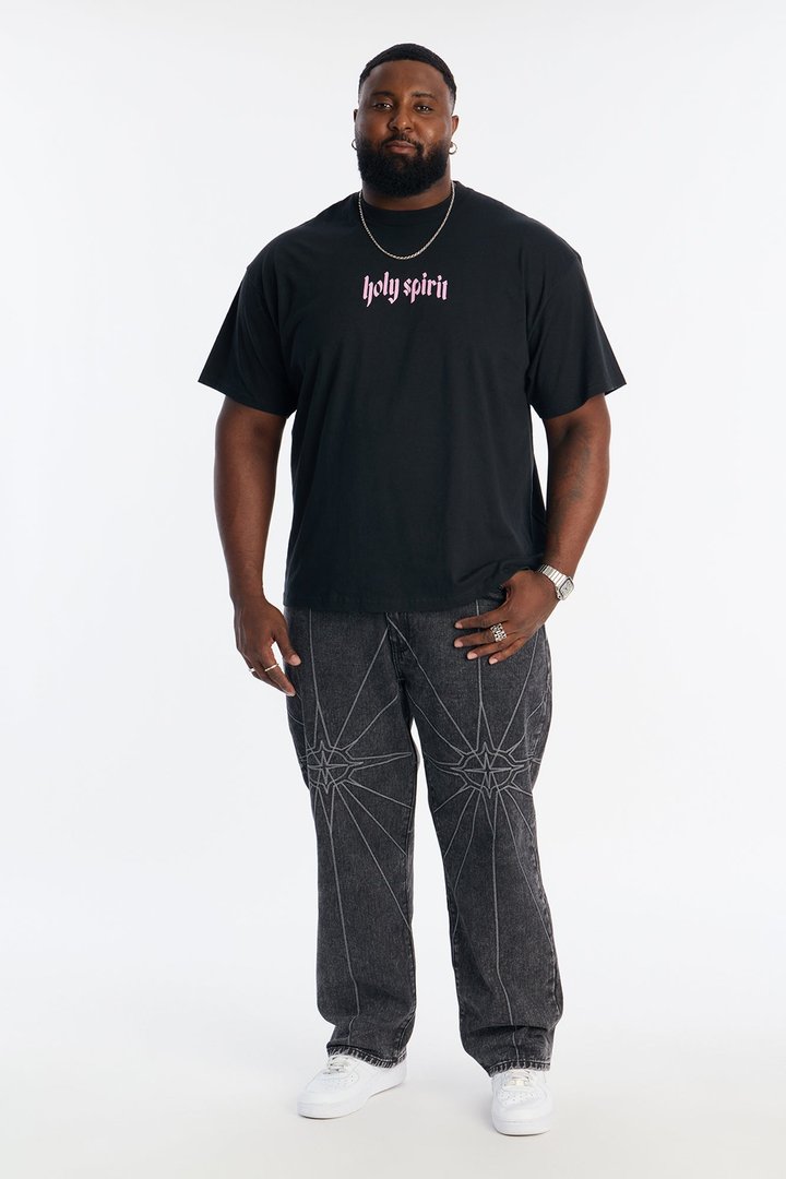 Straight Galaxy Star Jean - Black