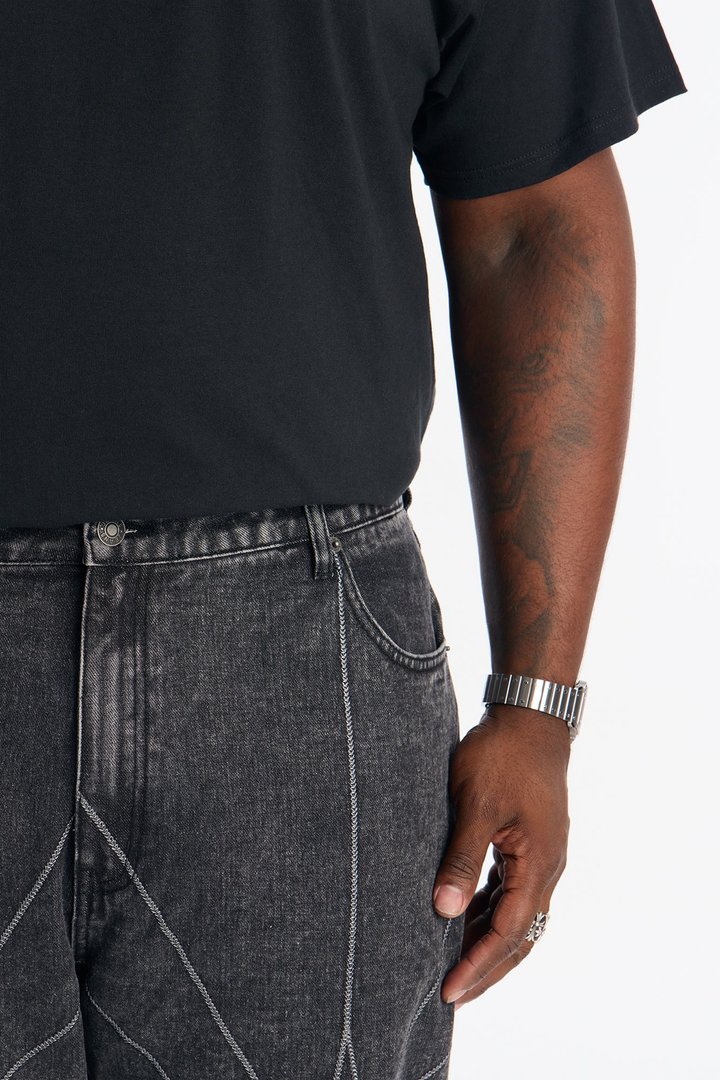 Straight Galaxy Star Jean - Black