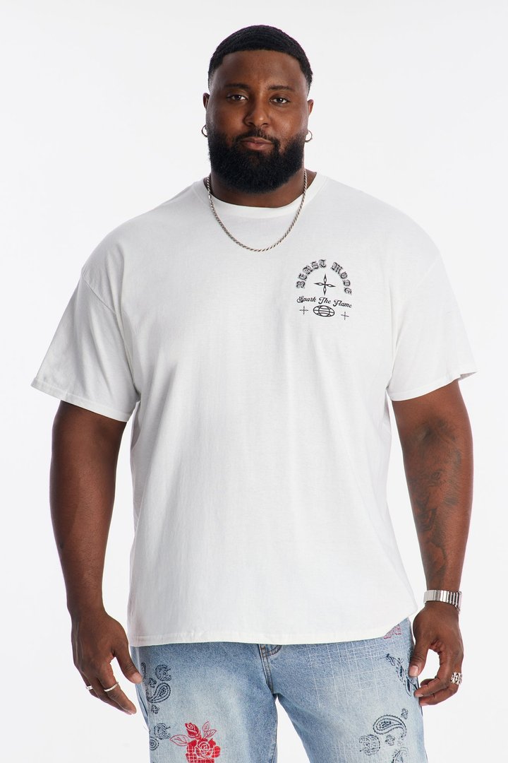 Spark The Flame Short Sleeve Tee - White