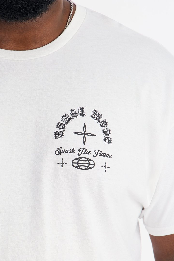 Spark The Flame Short Sleeve Tee - White