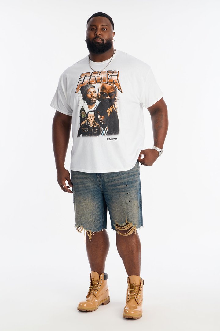 Relaxed Looking Out Distressed Grommet Denim Short - Dark Wash