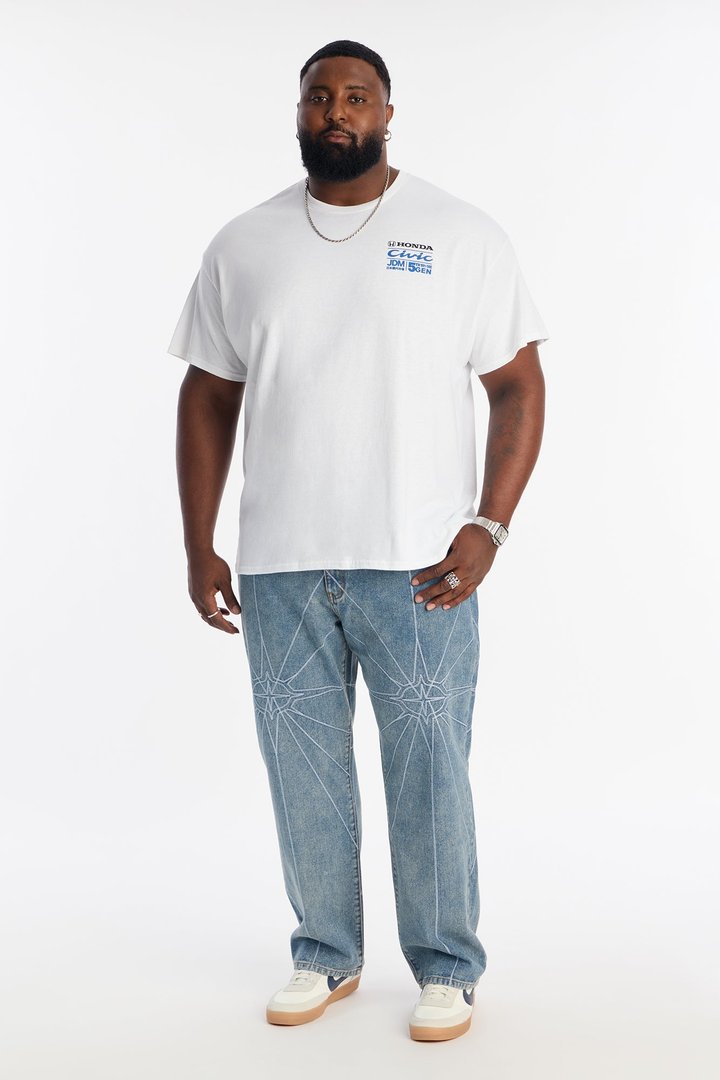 Straight Galaxy Star Jean - Medium Blue Wash