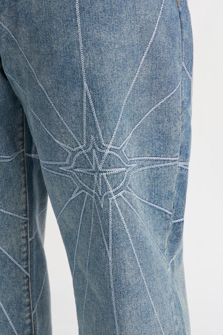 Straight Galaxy Star Jean - Medium Blue Wash