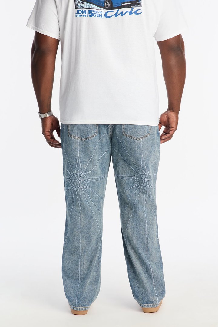 Straight Galaxy Star Jean - Medium Blue Wash