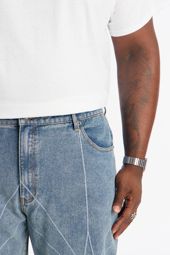 Straight Galaxy Star Jean - Medium Blue Wash