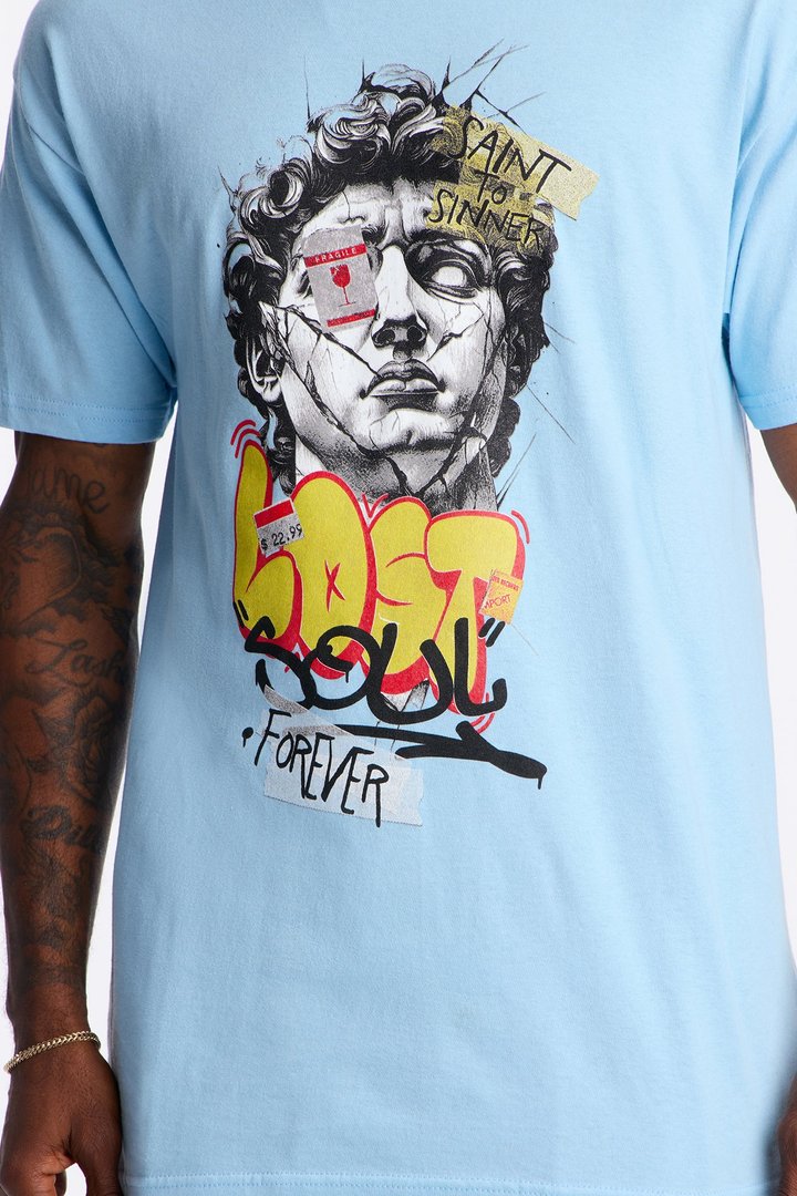 Another Lost Soul Short Sleeve Tee - Light Blue