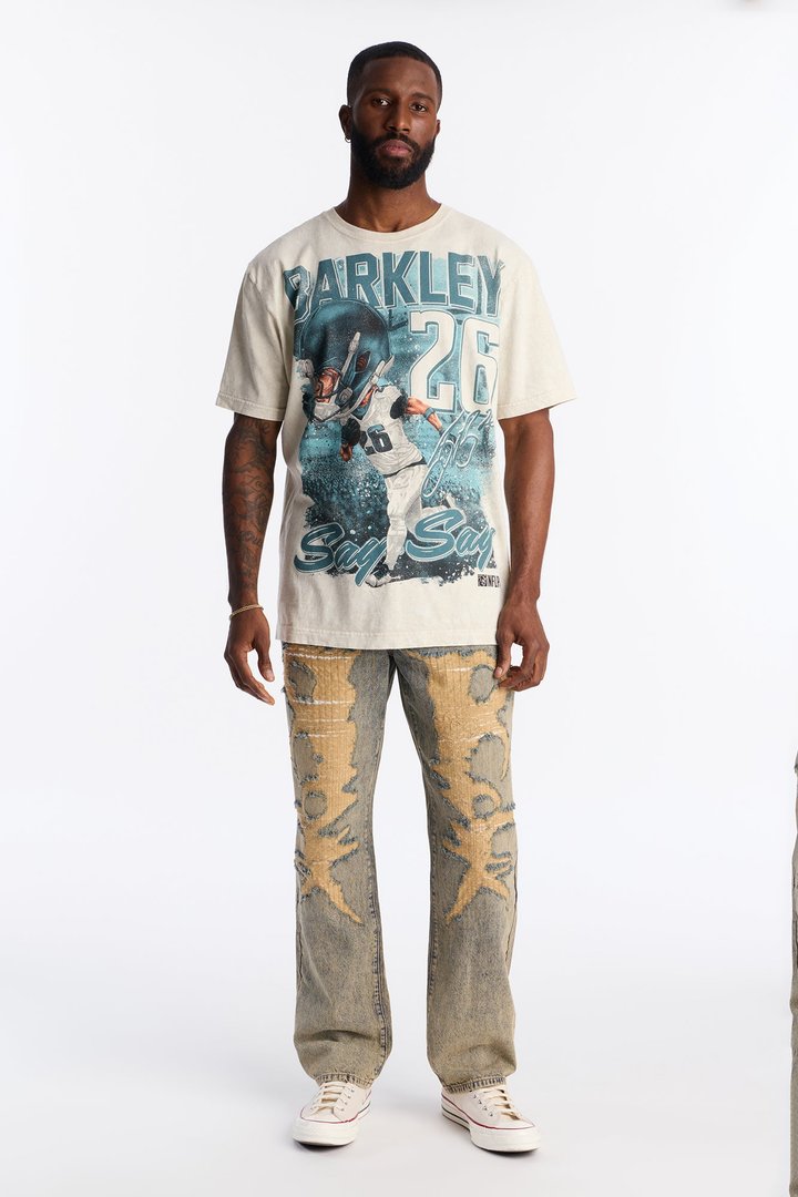 Straight Walk It Off Rip And Repair Jean - Vintage Wash