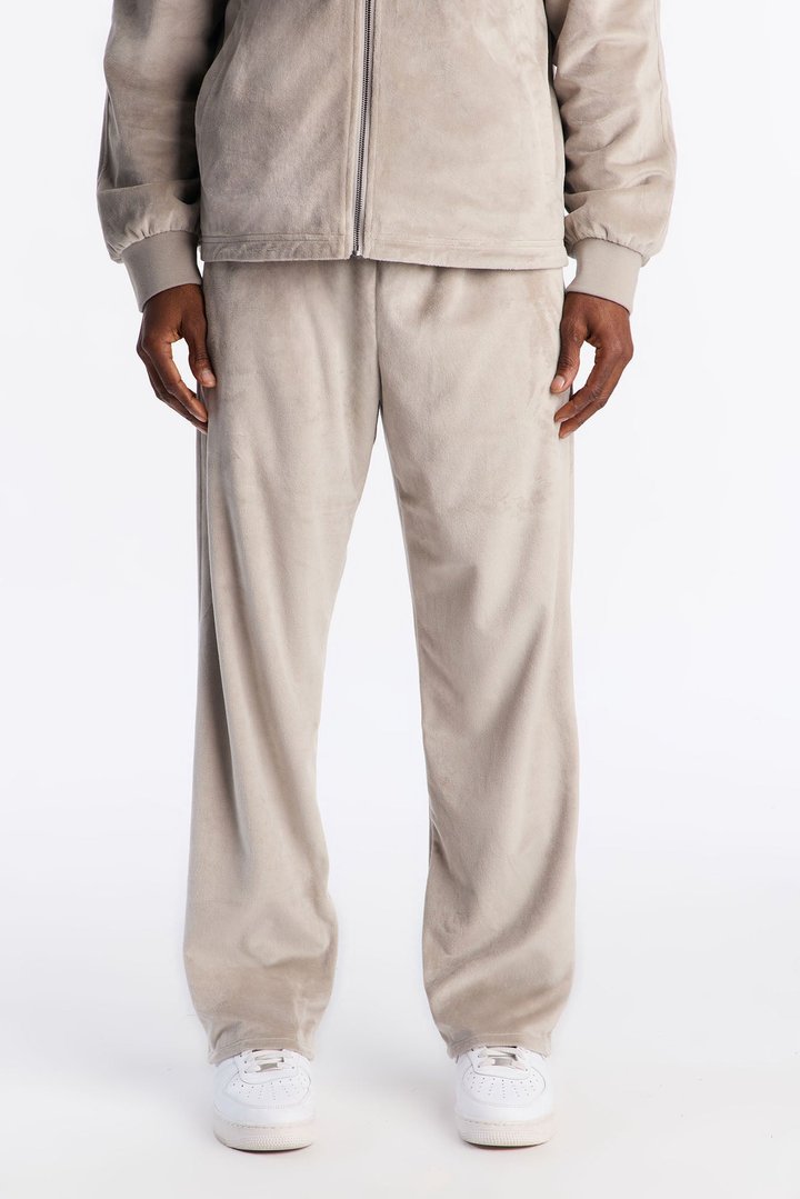 Straight Velour Pant - Grey