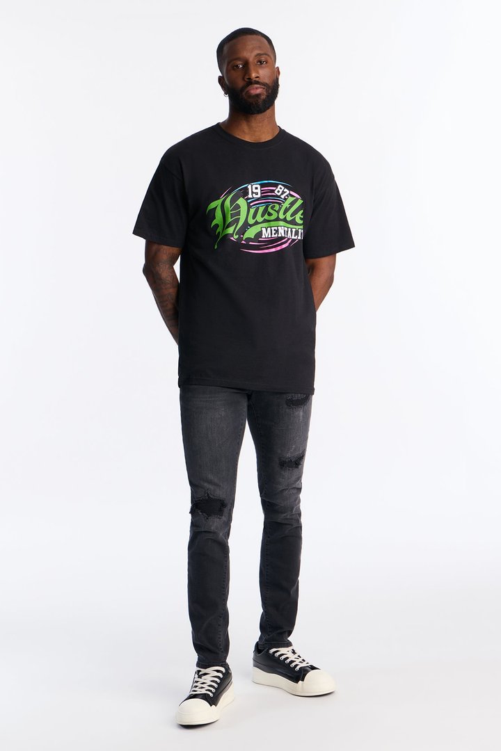 Hustle Mindset Short Sleeve Tee - Black