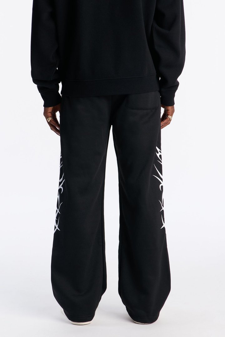Rhinestone Tribe Sweatpants - Black