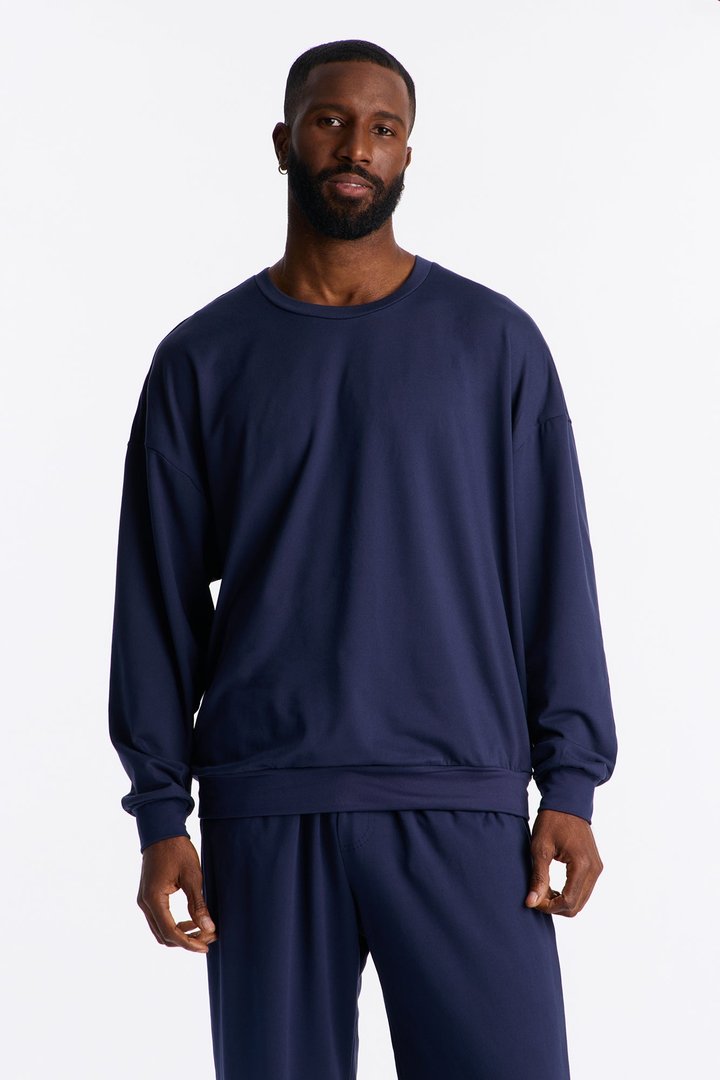 Off Duty Lounge Fleece Set - Navy